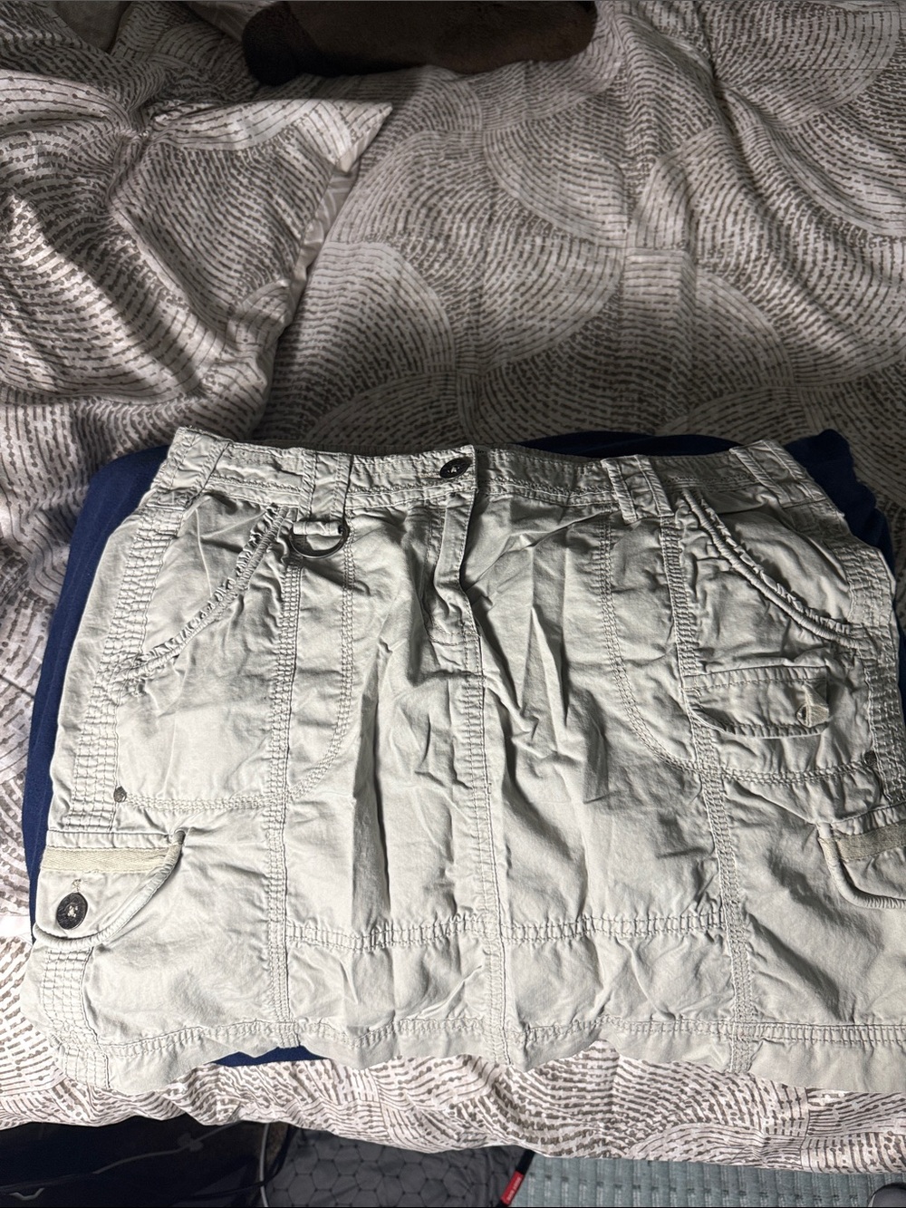 Dalia Collection Light Sage Utility Mini Skirt